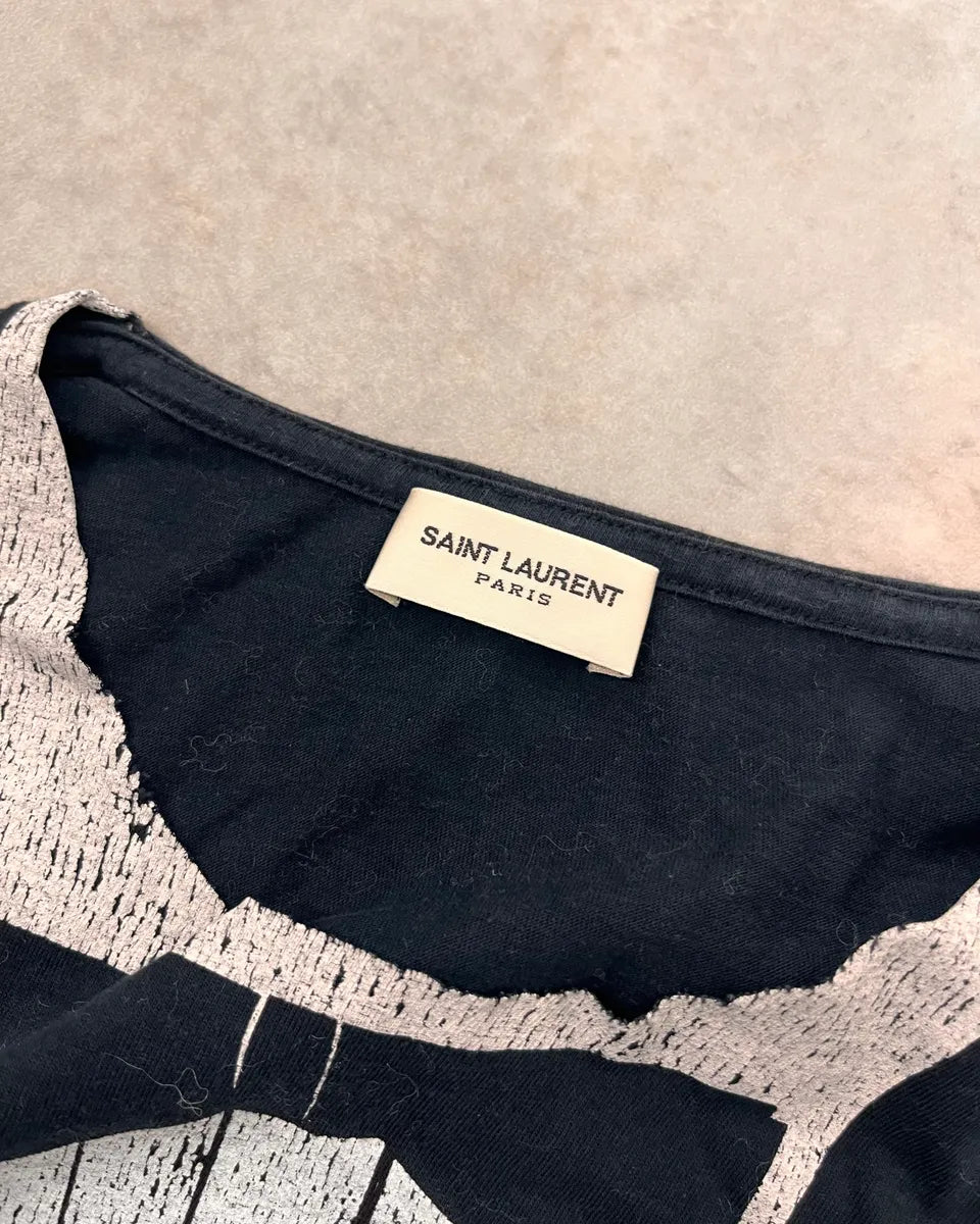 SS2015 Saint Laurent Trompe L’œil Waiter Black T-Shirt by Hedi Slimane lmhMklH 8