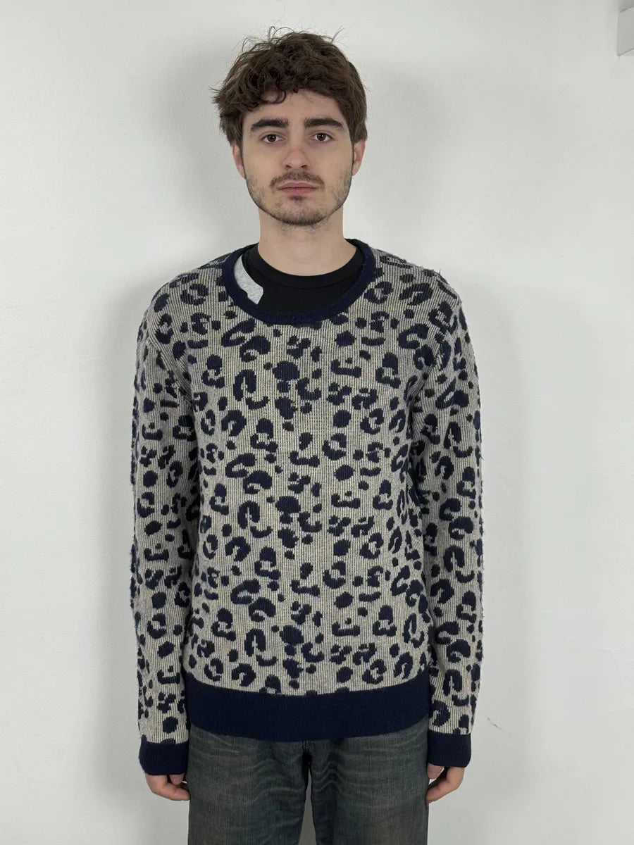 SS2016 Acne Studios Jena Leo JAQ Leopard Grey Wool Sweater SNBCfkP 2