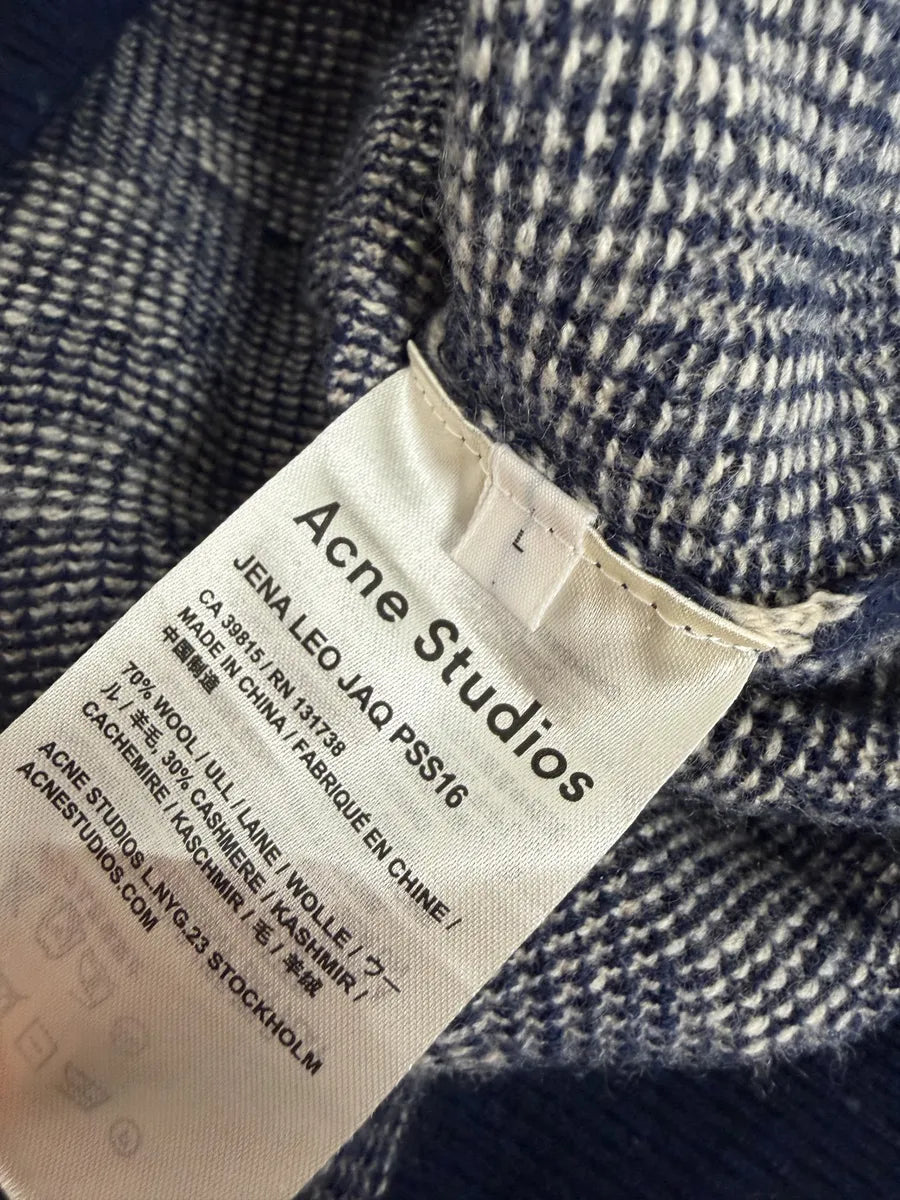 SS2016 Acne Studios Jena Leo JAQ Leopard Grey Wool Sweater SNBCfkP 7