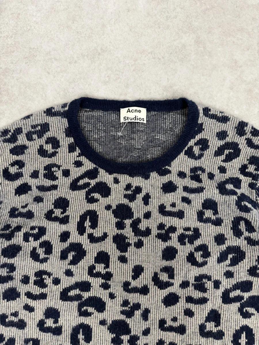 SS2016 Acne Studios Jena Leo JAQ Leopard Grey Wool Sweater SNBCfkP 9