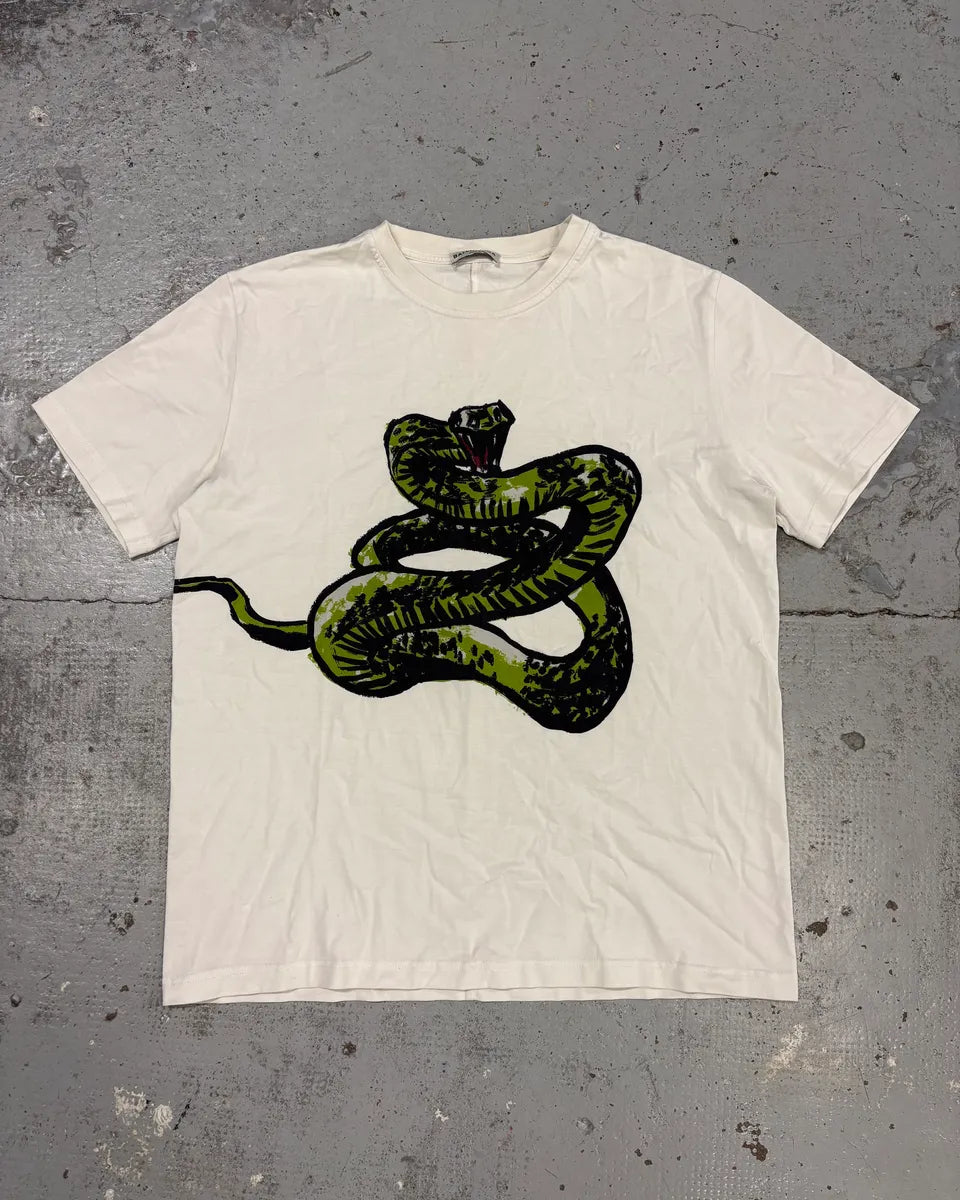 SS2016 Balenciaga White Snake T-Shirt cuKVDOO 0