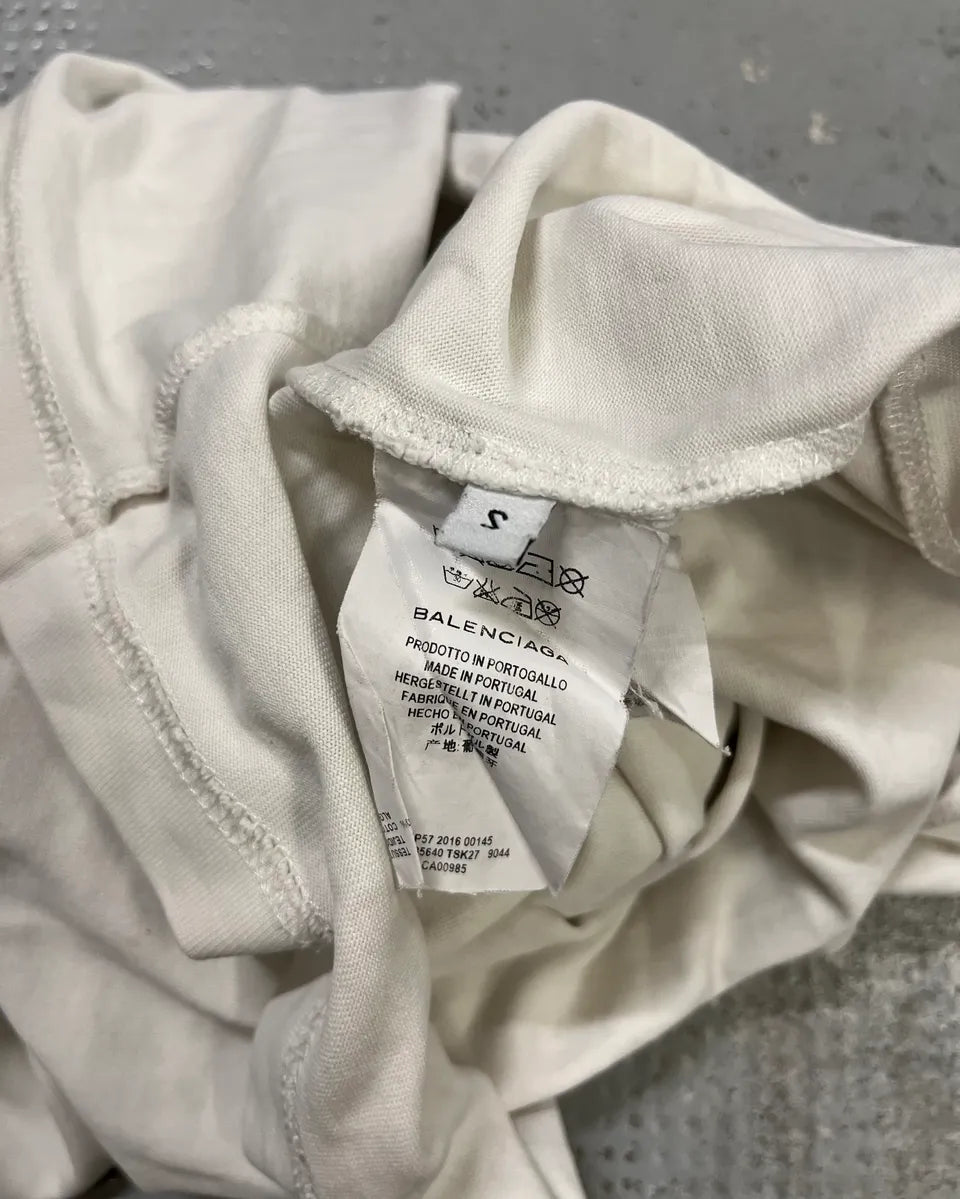 SS2016 Balenciaga White Unicorn Horse T-Shirt YxPWiFY 10
