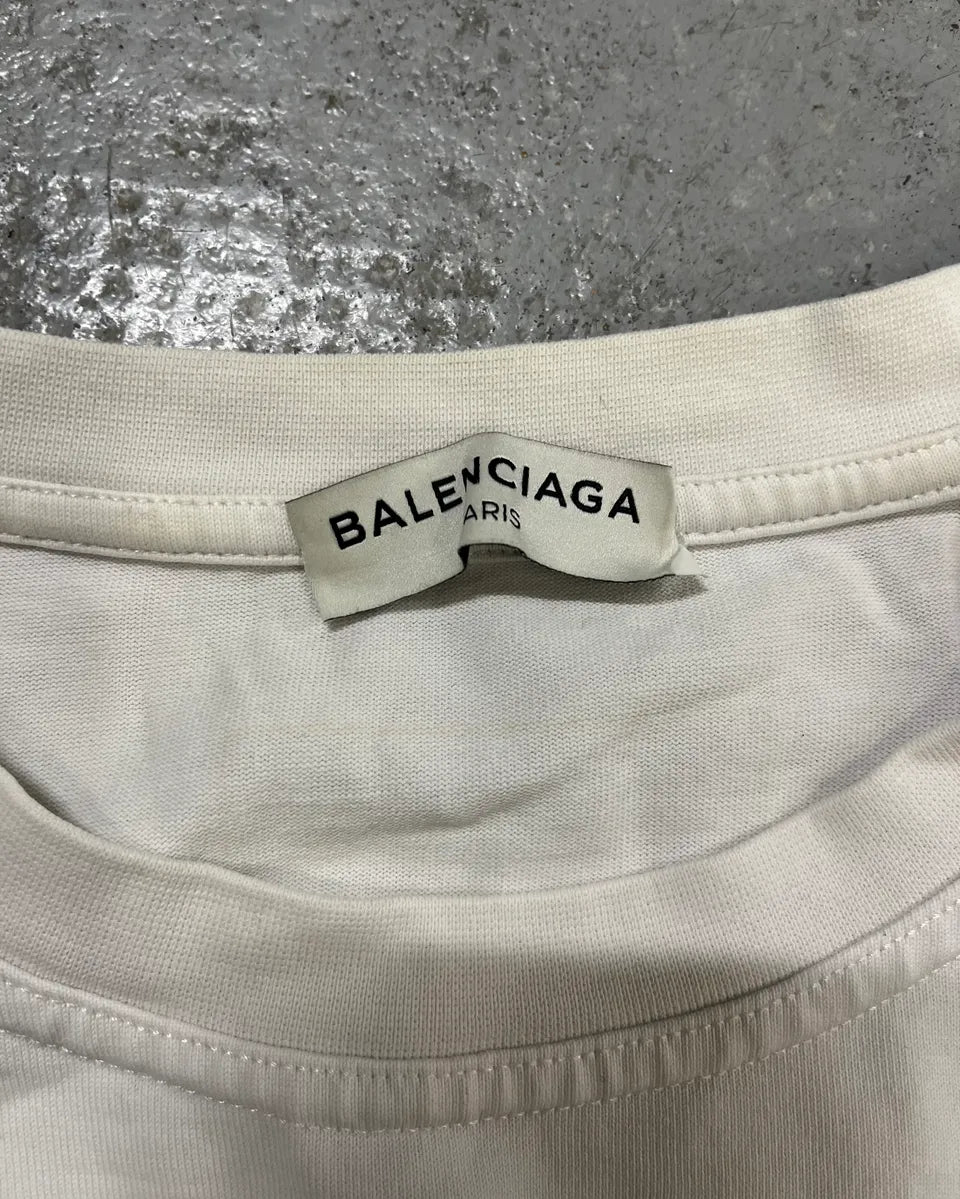 SS2016 Balenciaga White Unicorn Horse T-Shirt YxPWiFY 9