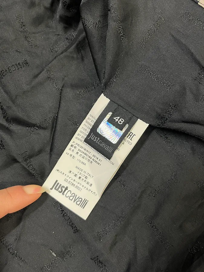 SS2016 Cavalli Black & White Splash Hallucination Jacket GJeIUkx 11