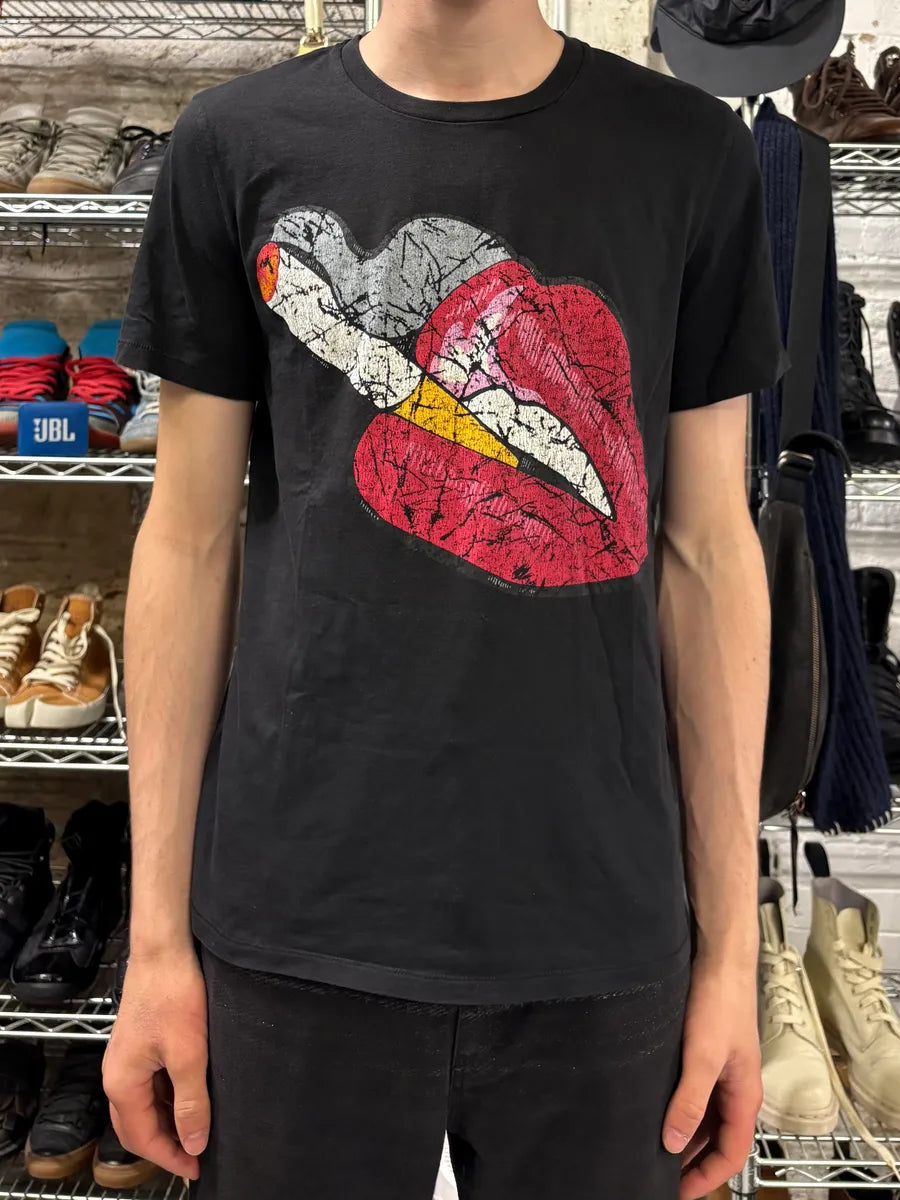 SS2016 Cavalli Kiss Smoke Rebel Black Tee-Shirt (S) ssOFNcn 1
