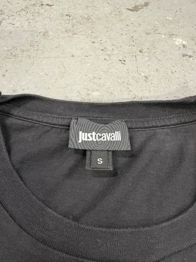 SS2016 Cavalli Kiss Smoke Rebel Black Tee-Shirt (S) ssOFNcn 7