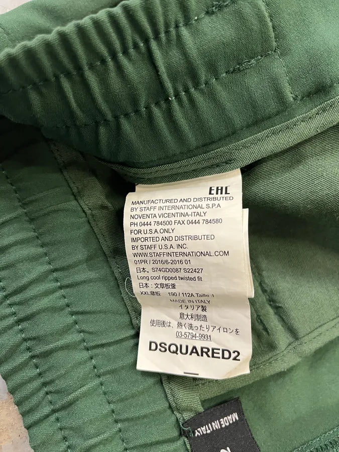 SS2016 DSquared2 Green Cargo Short GSbxbgD 6