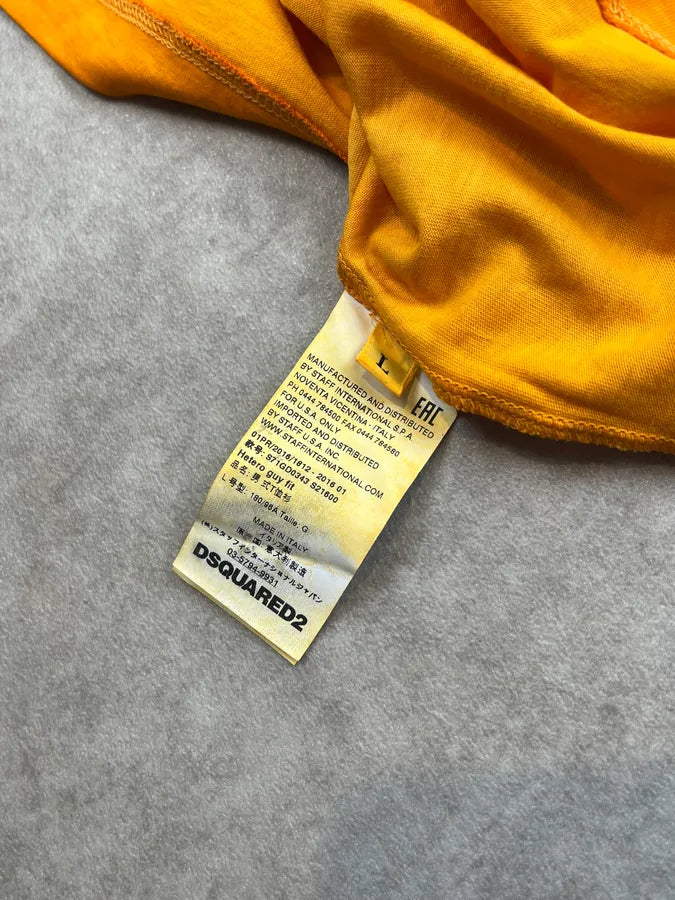 SS2016 Dsquared2 The Performer Orange T-Shirt kSqfFKm 8