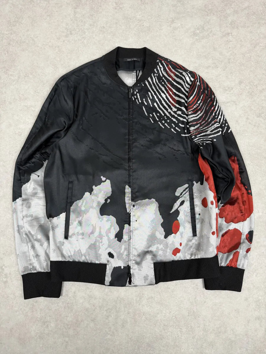 SS2016 Emporio Armani Black & White Modern Abstract Bomber Jacket RUIXPiO 3