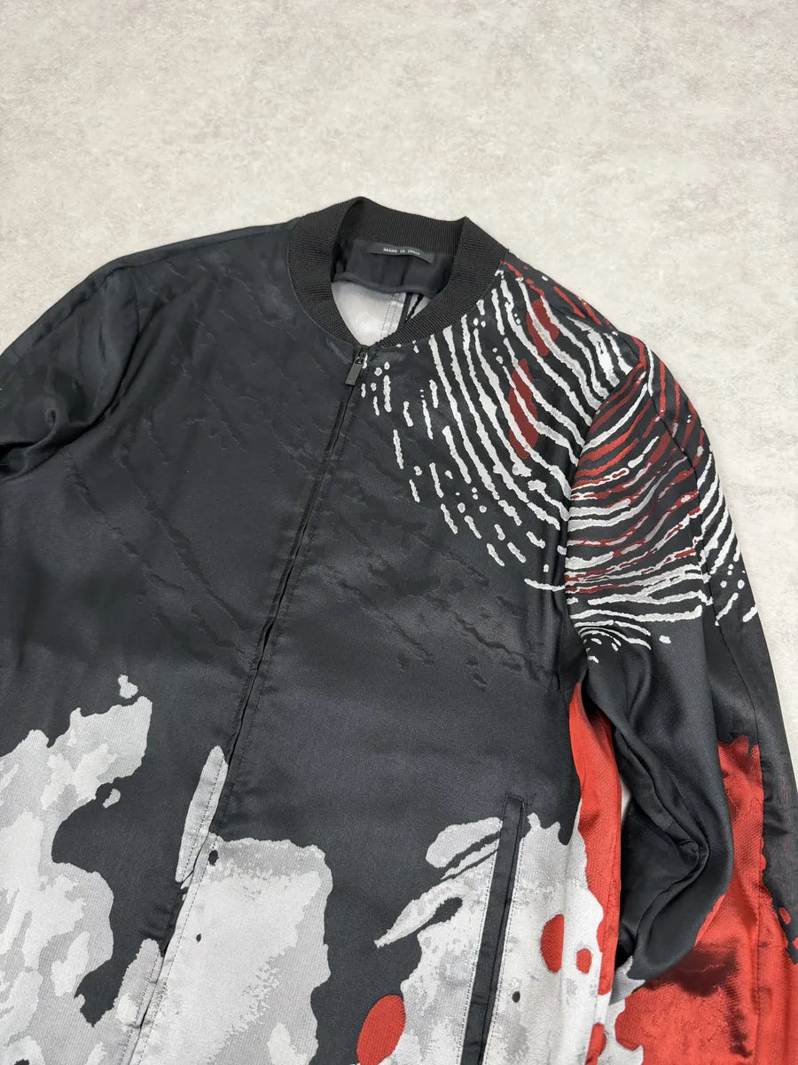 SS2016 Emporio Armani Black & White Modern Abstract Bomber Jacket RUIXPiO 5