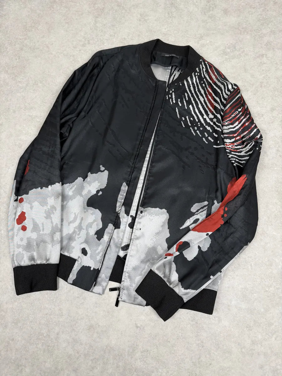 SS2016 Emporio Armani Black & White Modern Abstract Bomber Jacket RUIXPiO 7