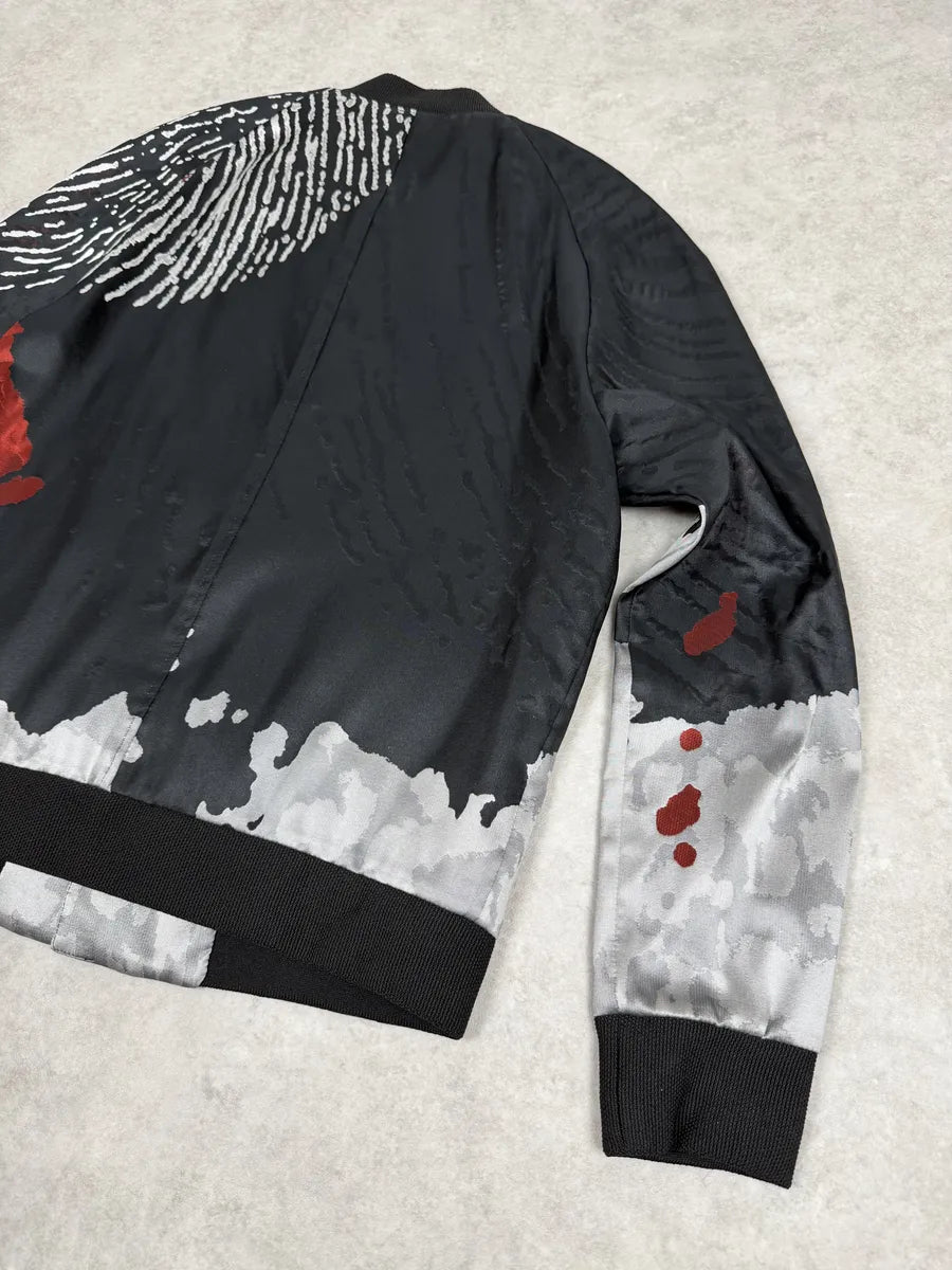 SS2016 Emporio Armani Black & White Modern Abstract Bomber Jacket RUIXPiO 8