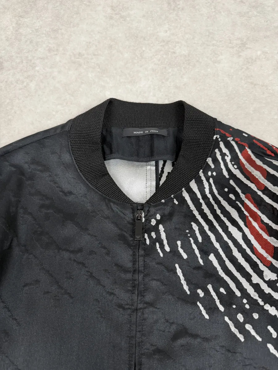 SS2016 Emporio Armani Black & White Modern Abstract Bomber Jacket RUIXPiO 9