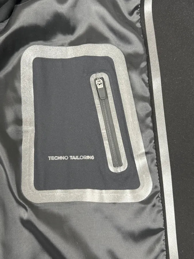 SS2016 Emporio Armani Black Minimalist Biker Jacket zLwQWra 9