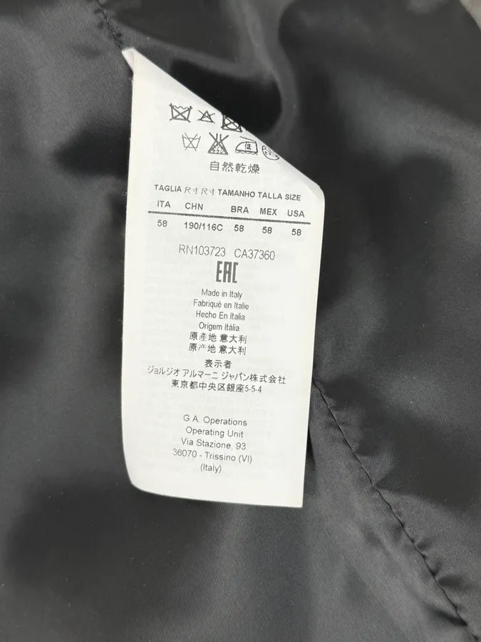 SS2016 Emporio Armani Black Minimalist Biker Jacket zLwQWra 10