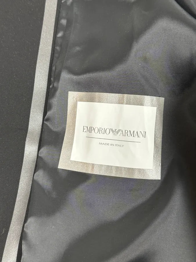 SS2016 Emporio Armani Black Minimalist Biker Jacket zLwQWra 11