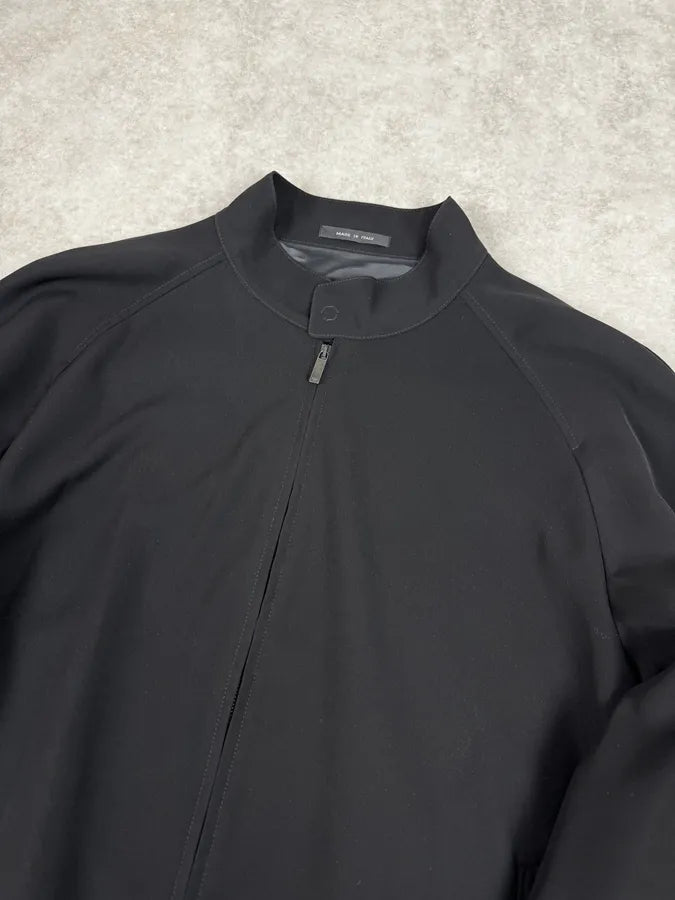 SS2016 Emporio Armani Black Minimalist Biker Jacket zLwQWra 4