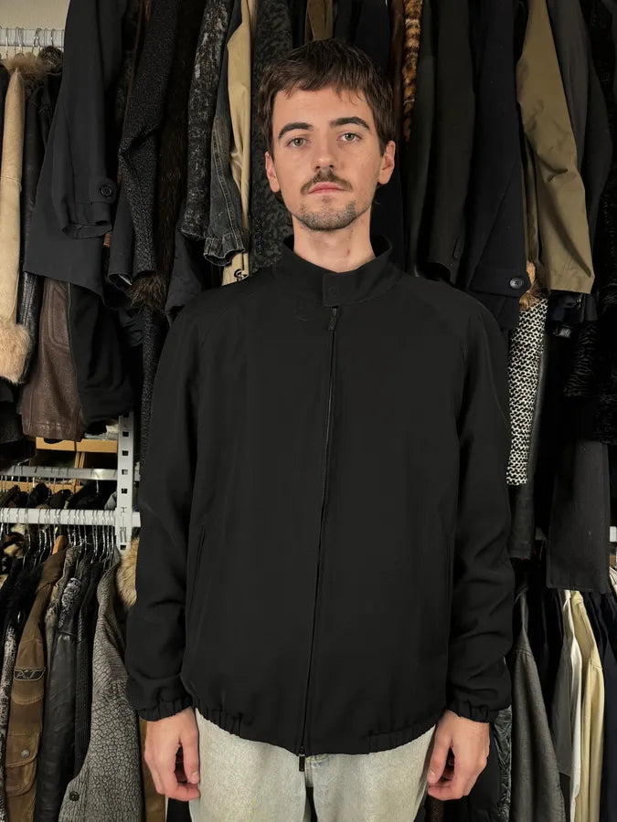 SS2016 Emporio Armani Black Minimalist Biker Jacket zLwQWra 1