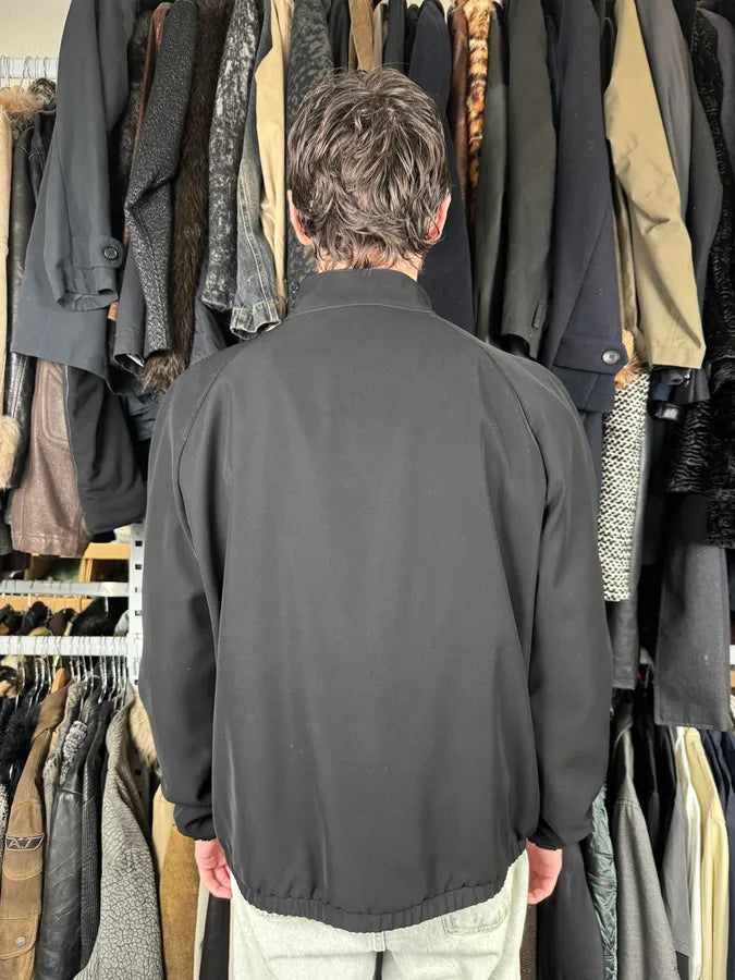 SS2016 Emporio Armani Black Minimalist Biker Jacket zLwQWra 2