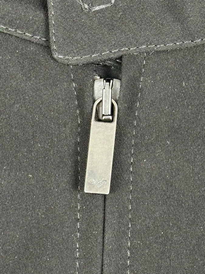 SS2016 Emporio Armani Black Minimalist Biker Jacket zLwQWra 7