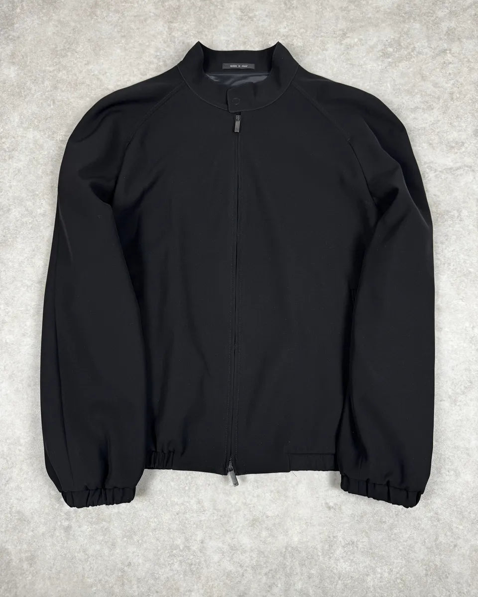 SS2016 Emporio Armani Black Minimalist Biker Jacket zLwQWra 0