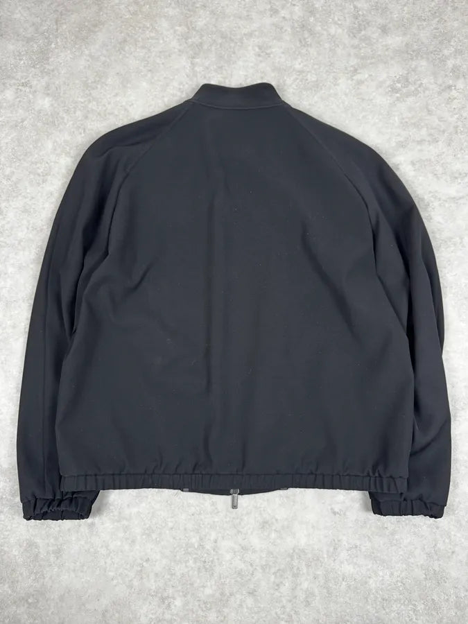 SS2016 Emporio Armani Black Minimalist Biker Jacket zLwQWra 3