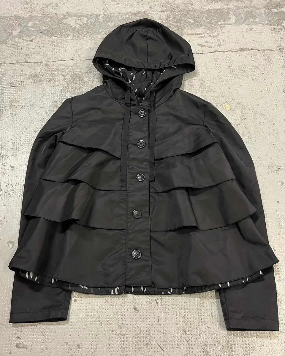 SS2016 Emporio Armani Black Relief Nylon Jacket  tKiBtty 0