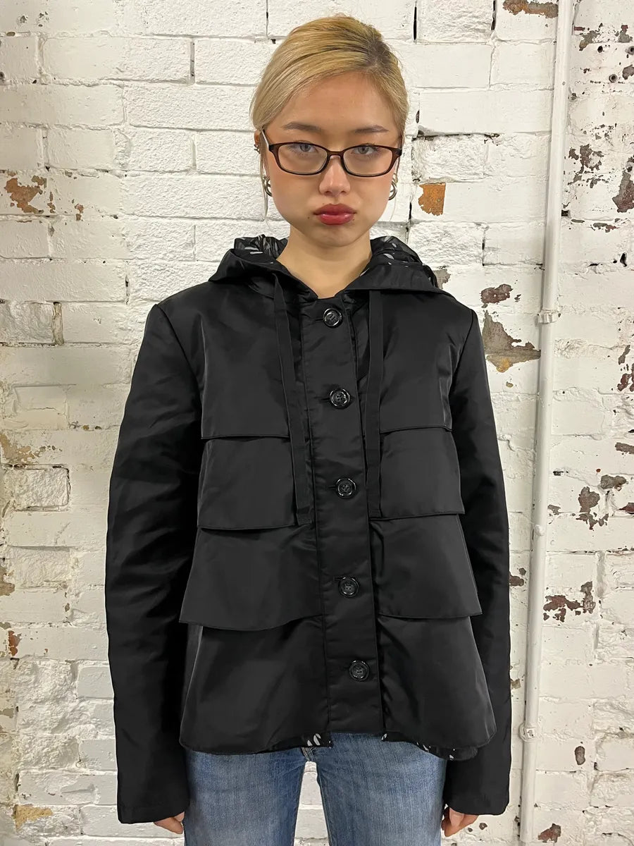 SS2016 Emporio Armani Black Relief Nylon Jacket  tKiBtty 1