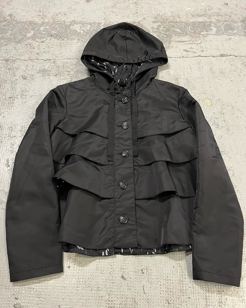 SS2016 Emporio Armani Black Relief Nylon Jacket  tKiBtty 3
