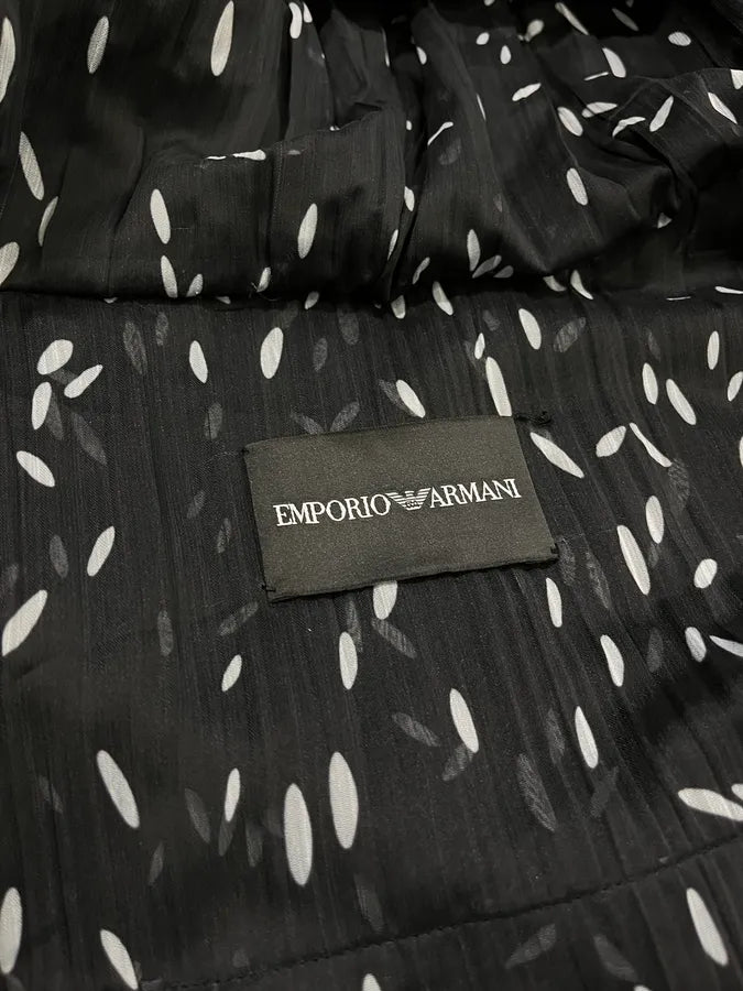SS2016 Emporio Armani Black Relief Nylon Jacket  tKiBtty 8