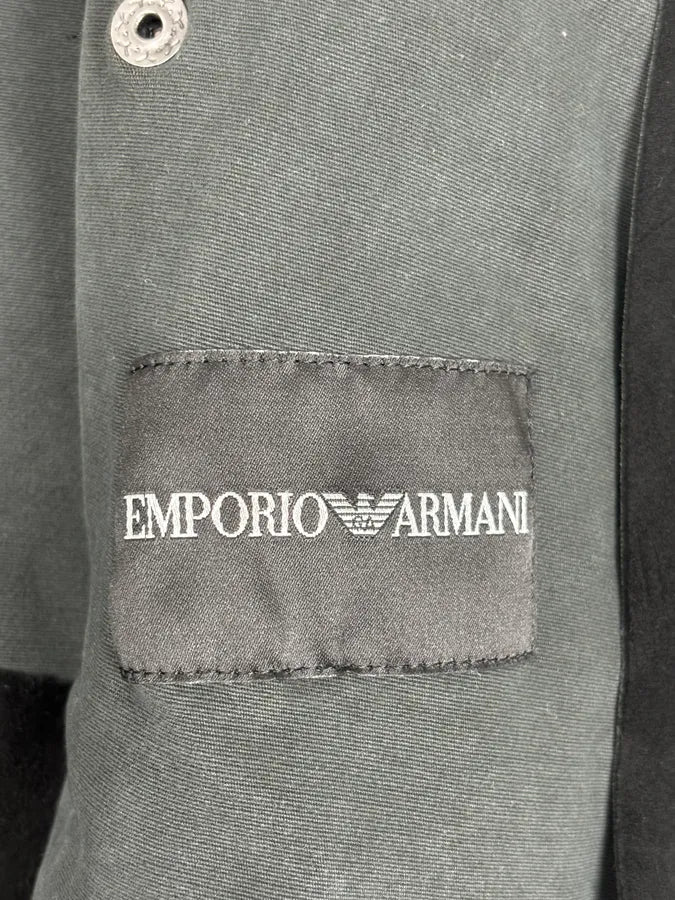 SS2016 Emporio Armani Black Suede Leather Jacket zMOpgDN 8