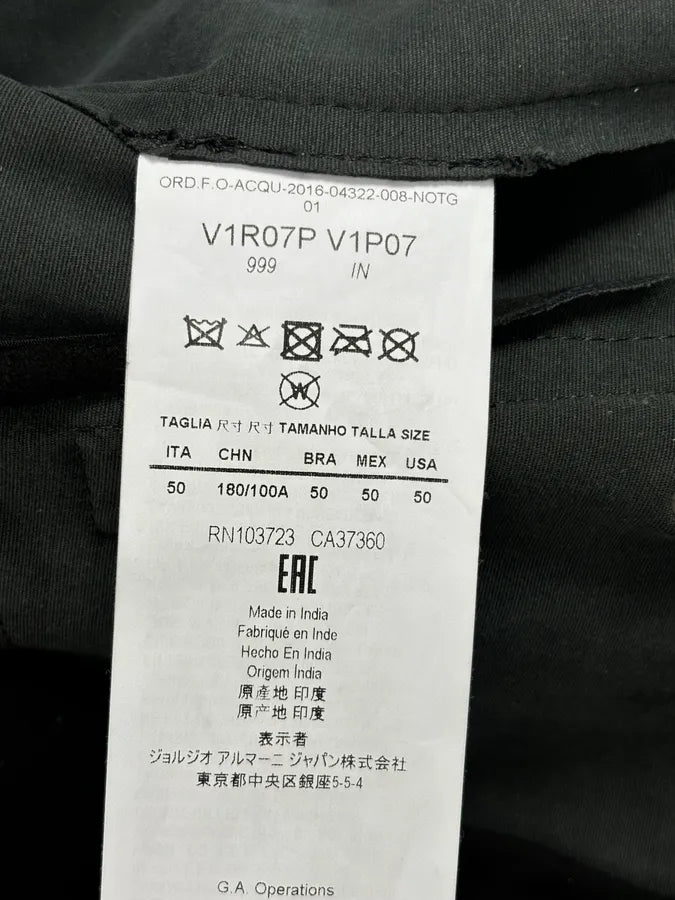 SS2016 Emporio Armani Black Suede Leather Jacket zMOpgDN 9