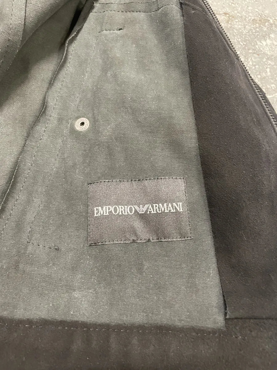 SS2016 Emporio Armani Black Suede Leather Jacket (M/L) 6