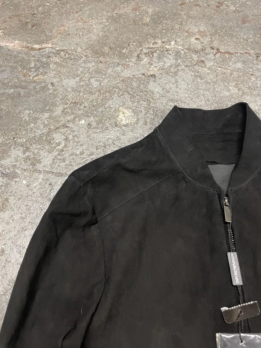 SS2016 Emporio Armani Black Suede Leather Jacket (M/L) 7