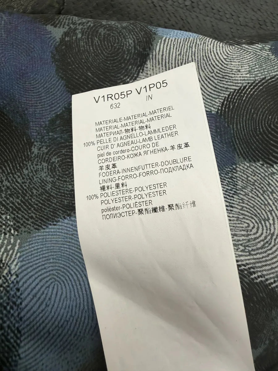 SS2016 Emporio Armani Dark Blue Python Effect Leather Jacket MPhSsSd 8