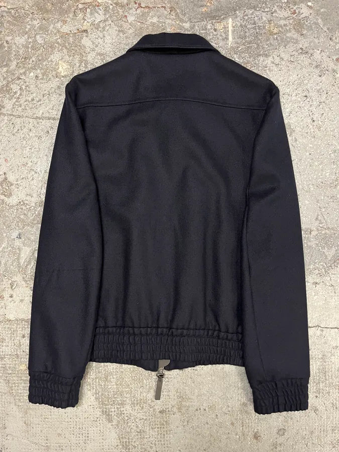 SS2016 Emporio Armani Navy Black Pony Hair Light Jacket jrrbJWW 6