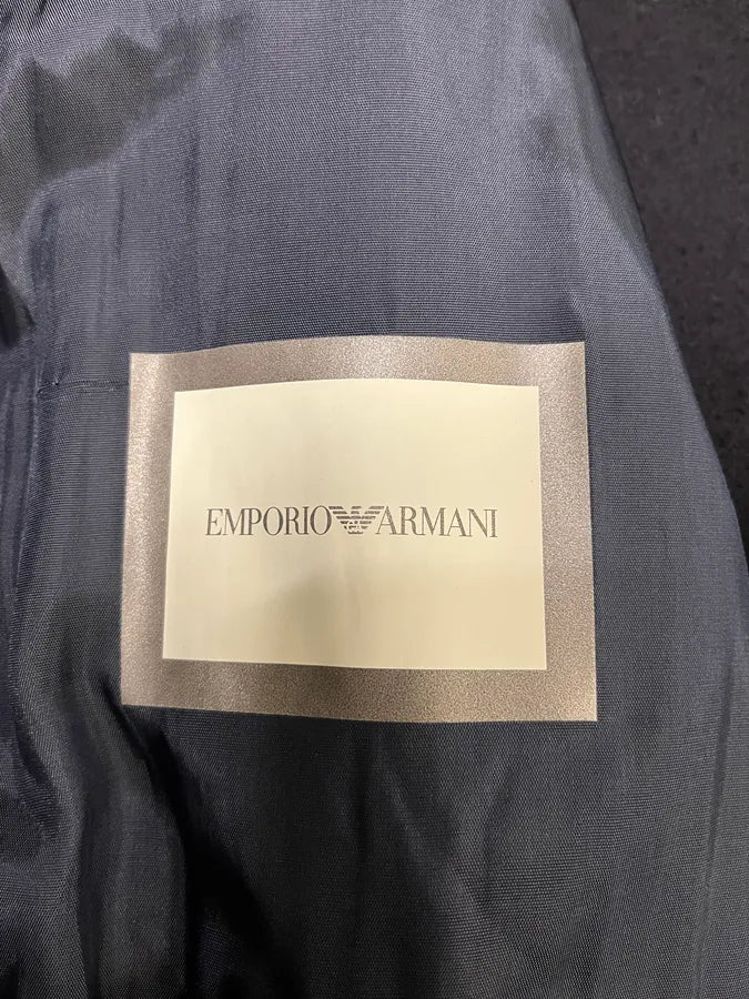 SS2016 Emporio Armani Navy Black Pony Hair Light Jacket jrrbJWW 7