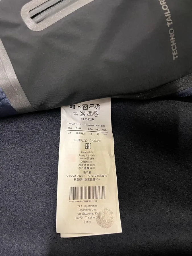 SS2016 Emporio Armani Navy Black Pony Hair Light Jacket jrrbJWW 8