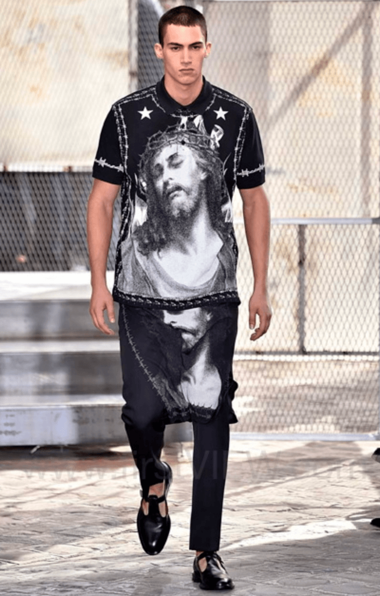 SS2016 Givenchy Black Jesus Religious Polo by Riccardo Tisci hqXaEbN 2