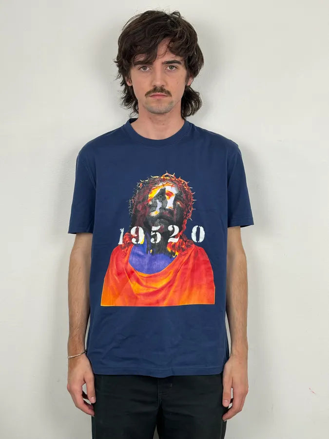SS2016 Givenchy Blue 19520 Jesus Christ Portrait T-Shirt TIGJWXh 1