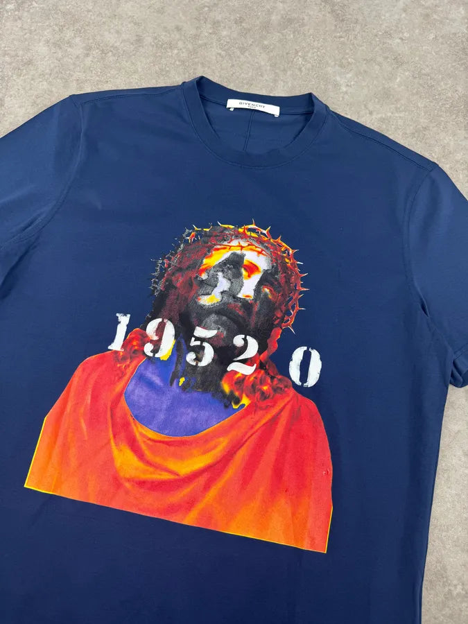 SS2016 Givenchy Blue 19520 Jesus Christ Portrait T-Shirt TIGJWXh 4