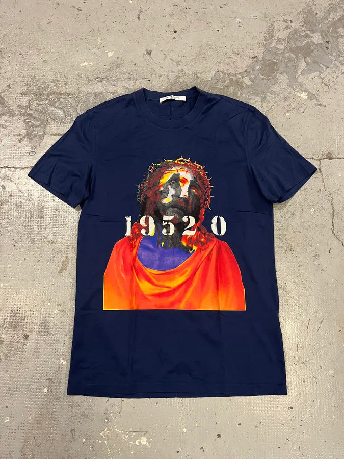 SS2016 Givenchy Blue Jesus T-Shirt by Riccardo Tisci pPEFzBT 0