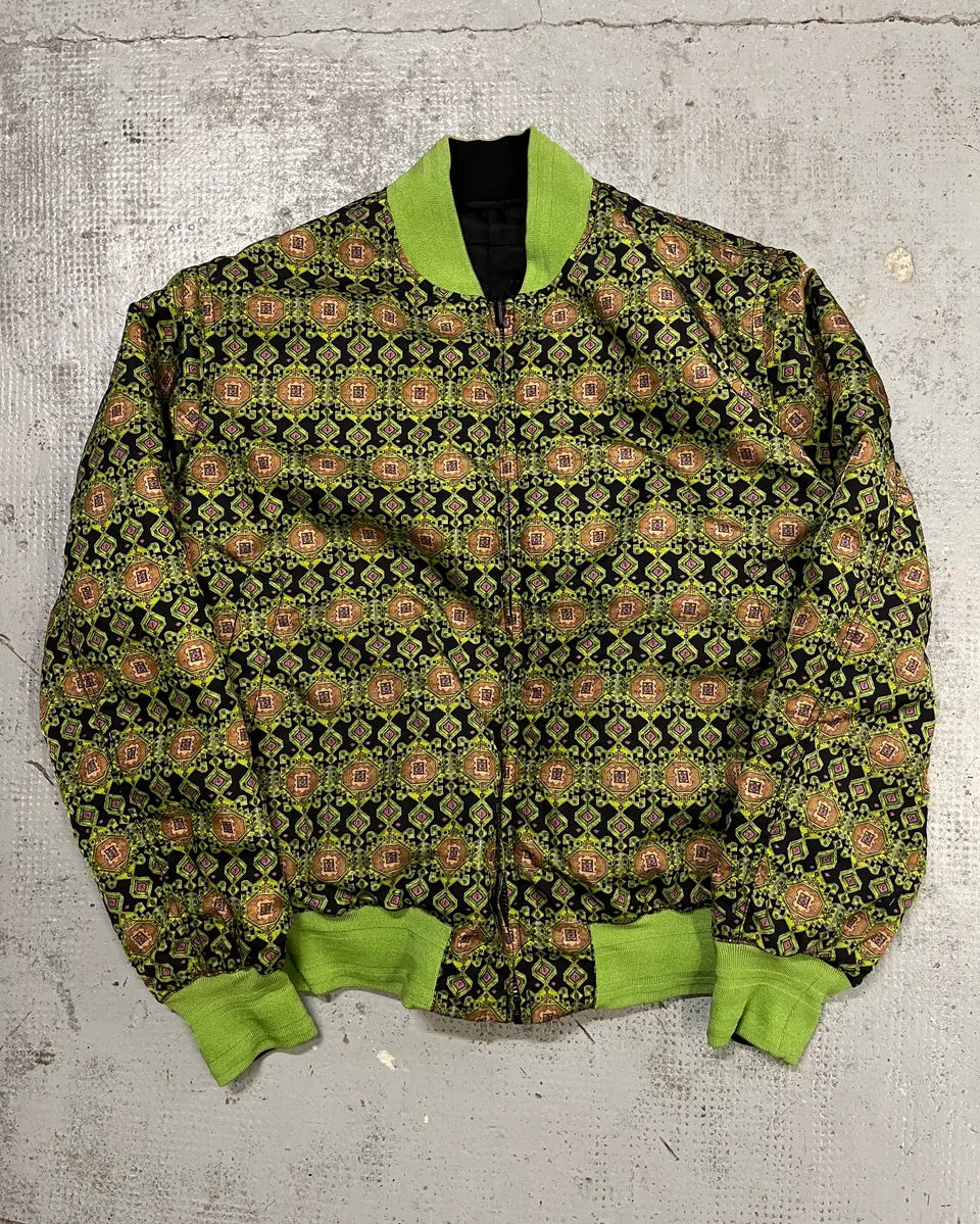 SS2016 Givenchy Green & Black Nylon Reversible Bomber Jacket kZlainw 0