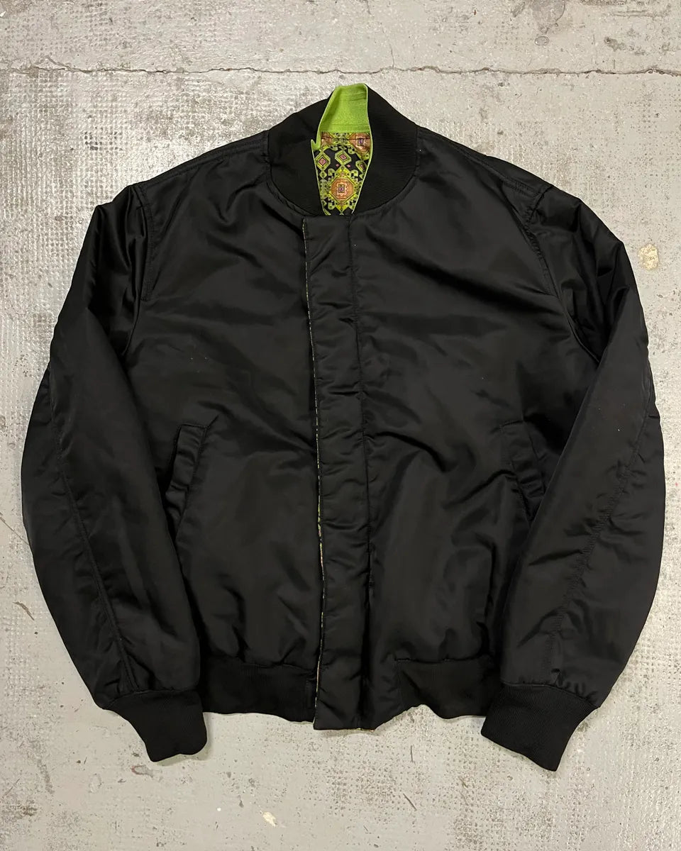 SS2016 Givenchy Green & Black Nylon Reversible Bomber Jacket kZlainw 1