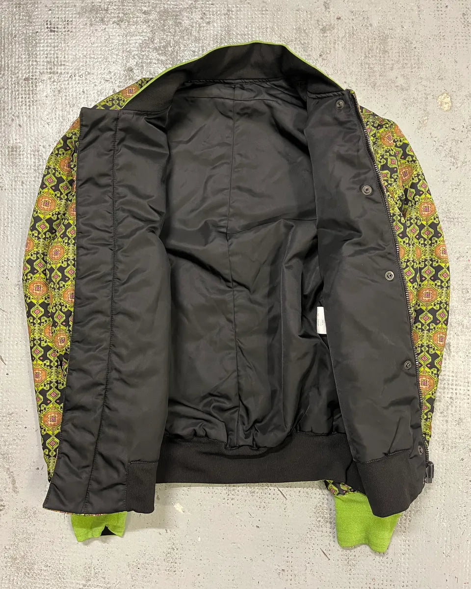 SS2016 Givenchy Green & Black Nylon Reversible Bomber Jacket kZlainw 10