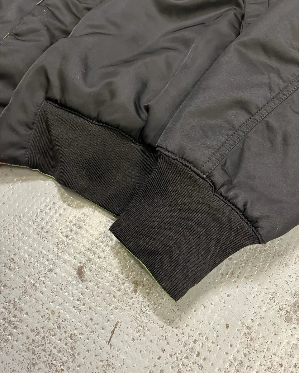 SS2016 Givenchy Green & Black Nylon Reversible Bomber Jacket kZlainw 13