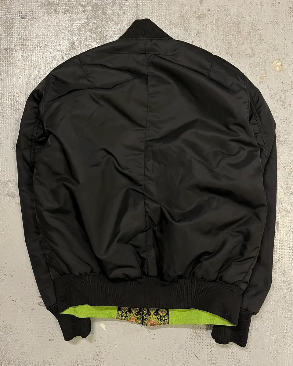 SS2016 Givenchy Green & Black Nylon Reversible Bomber Jacket kZlainw 14