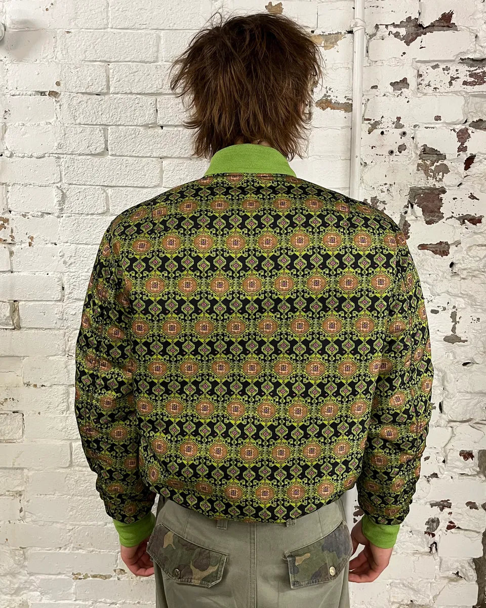 SS2016 Givenchy Green & Black Nylon Reversible Bomber Jacket kZlainw 3