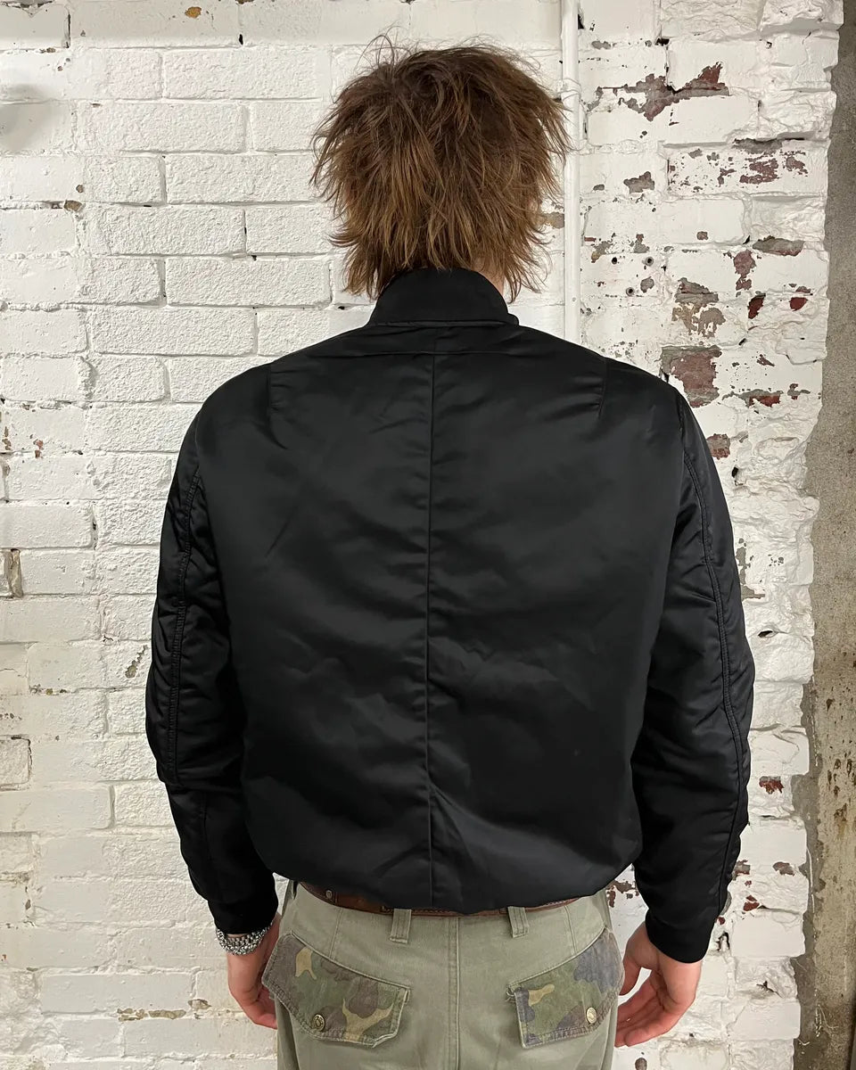 SS2016 Givenchy Green & Black Nylon Reversible Bomber Jacket kZlainw 5