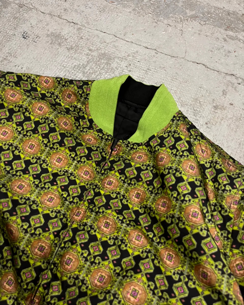 SS2016 Givenchy Green & Black Nylon Reversible Bomber Jacket kZlainw 7